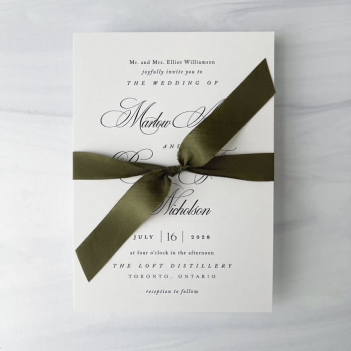 "3/4" x 5 Yards Cotton Ribbon - Olive" - Ribbons in green by Honey Silks Co