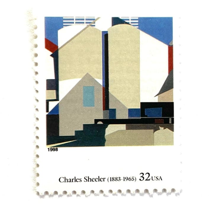 "Charles Sheeler's "Two Against the White" Postage Stamps | Four Centuries of American Art Series | Vintage Unused USPS Postage 32c | Pack of 10" - Postage Stamps in multicolor by Jennifer Kramer