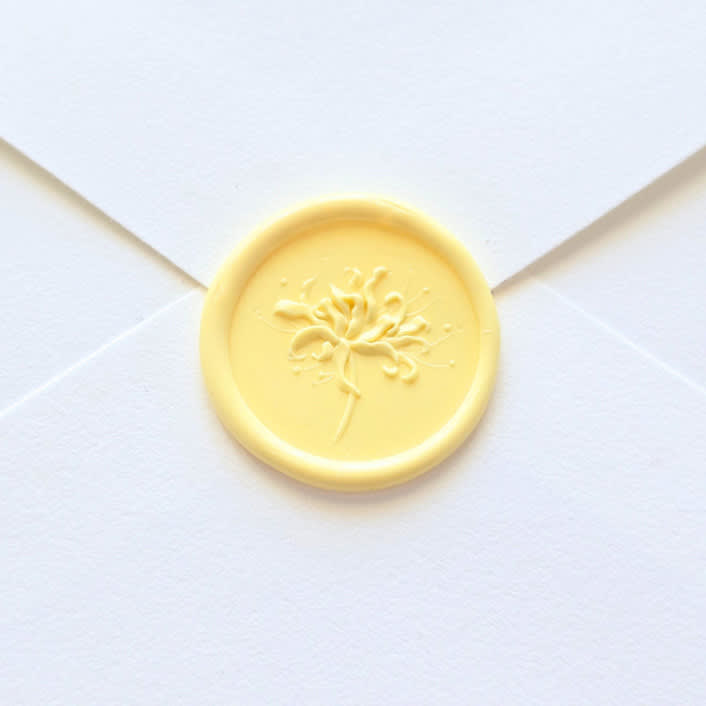 "Chrisanthemum- Customizable Color -  Hand-crafted Wax Seals- Set of 25" - Wax Seals in multicolor by Inkspiringletters