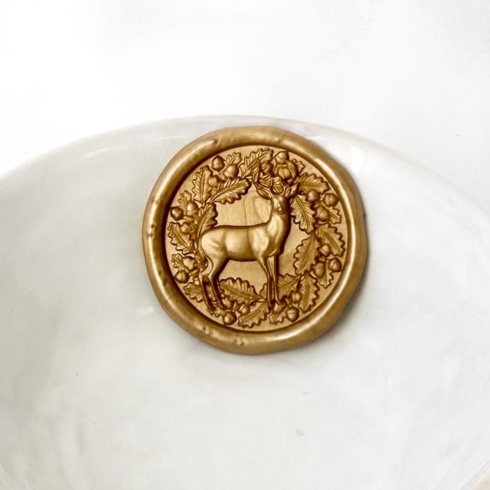 "Deer Wreath Wax Seal, Pack of 10, Customizable Color" - Wax Seals in multicolorassorted-colors by Abby Choi