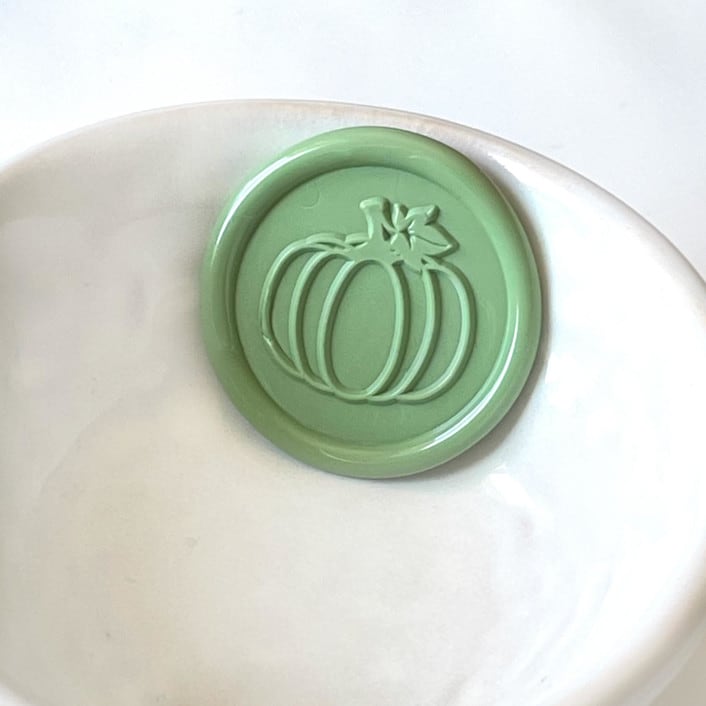 "Pumpkin Wax Seals Pack of 10, Customizable Color" - Wax Seals in multicolorassorted-colors by Abby Choi