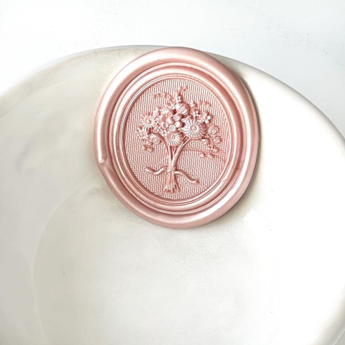 "Vintage Framed Bouquet Wax Seal, Pack of 10, Customizable Color" - Wax Seals in multicolorassorted-colors by Abby Choi