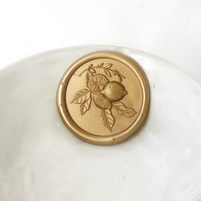 "Lemons 3D Wax Seals, Pack of 10, Customizable Color" - Wax Seals in multicolorassorted-colors by Abby Choi