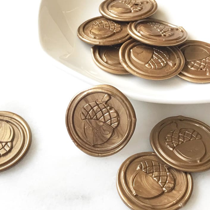 "Acorn Wax Seal Pack of 10, Customizable" - Wax Seals in multicolorassorted-colors by Abby Choi