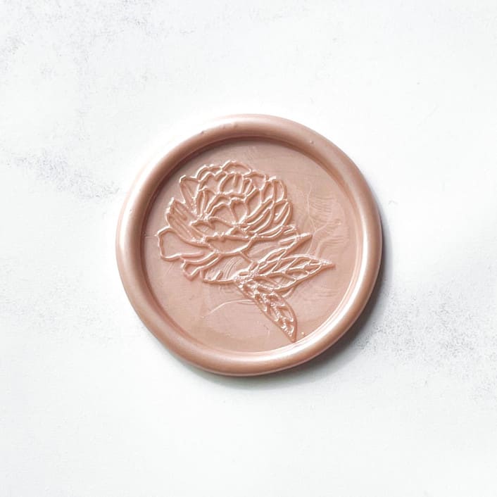 "Peony Wax Seal Pack of 10, Customizable" - Wax Seals in multicolorassorted-colors by Abby Choi