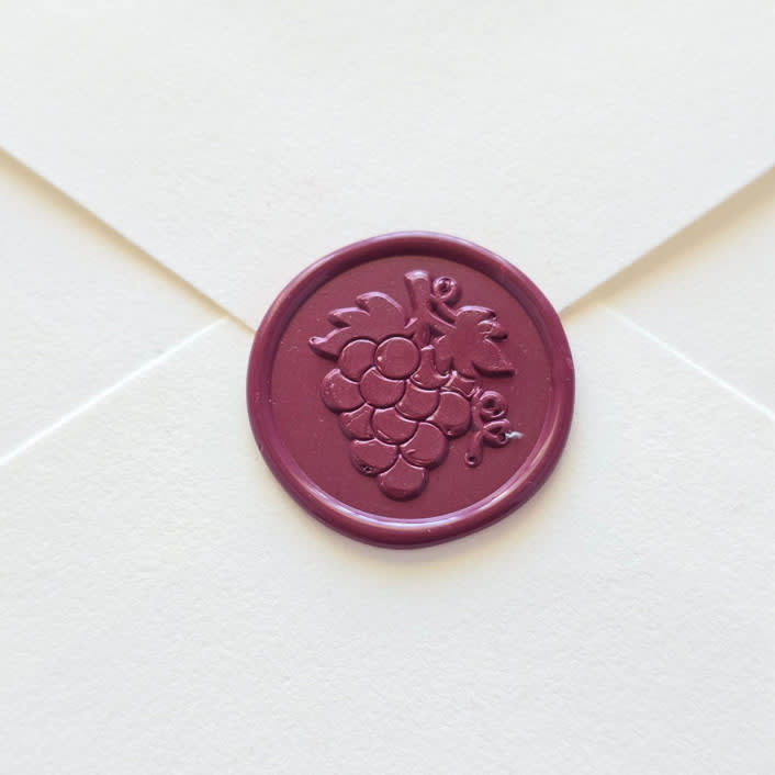 "Grapes- Mulberry - Hand-crafted Wax Seals- Set of 25" - Wax Seals in purple by Inkspiringletters