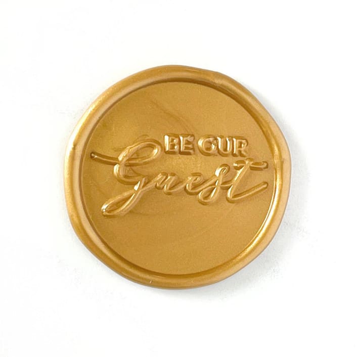 "Be Our Guest Wax Seal in Traditional Gold Pack of 10" - Wax Seals in gold by Abby Choi