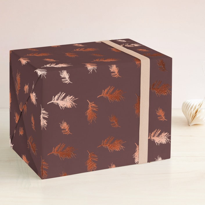 "Winter" - Wrapping Paper in Cocoa by Catherine Beattie - Front
