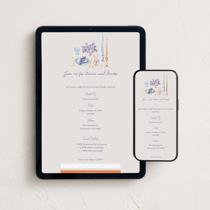 tablescape drawing by Cass Loh