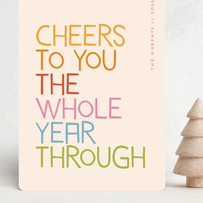"Love and Cheer" - Holiday Cards in Rainbow by Snow and Ivy - Front