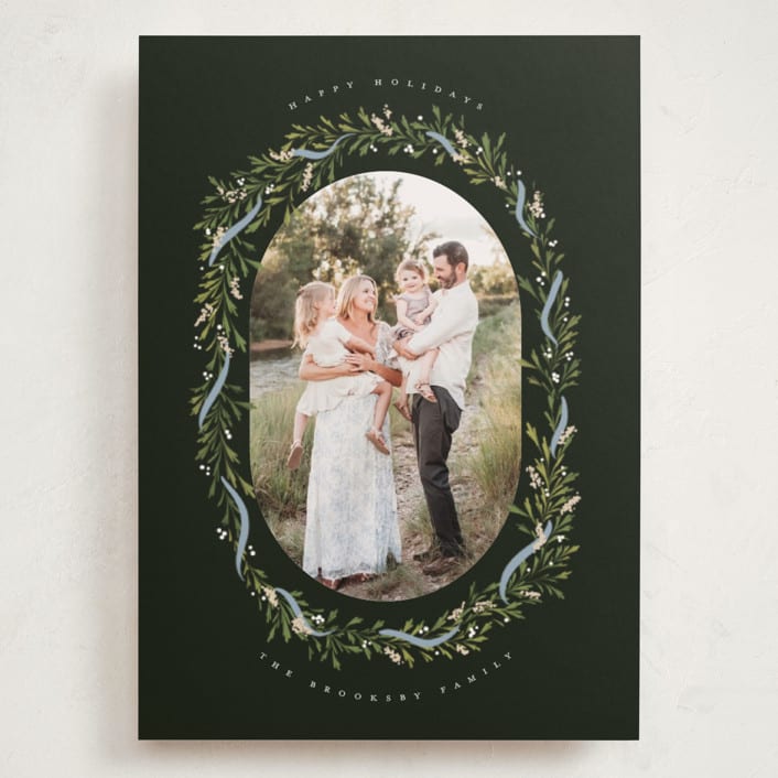 "Juniper Garland" - Holiday Cards in Juniper Berry by Erin L. Wilson - Front