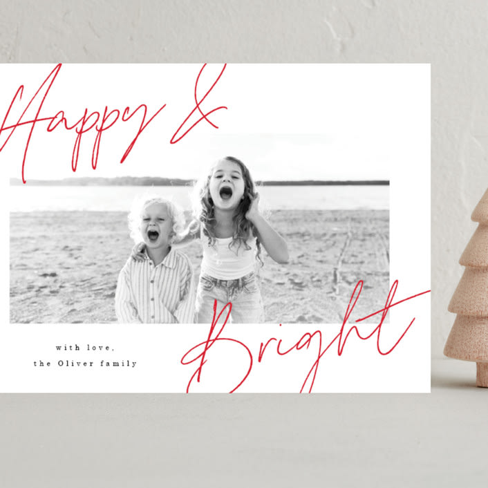 "Signed" - Holiday Cards in Holly Berry by AK Graphics - Front