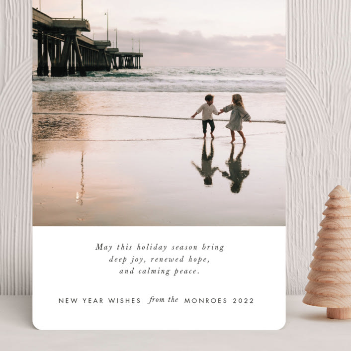 "Long Type" - Holiday Cards in Flurry by Kate Ross - Front