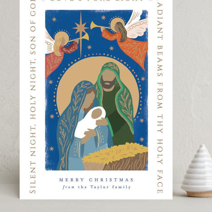 "Pure Light" - Holiday Cards in Ocean by Alethea and Ruth - Front