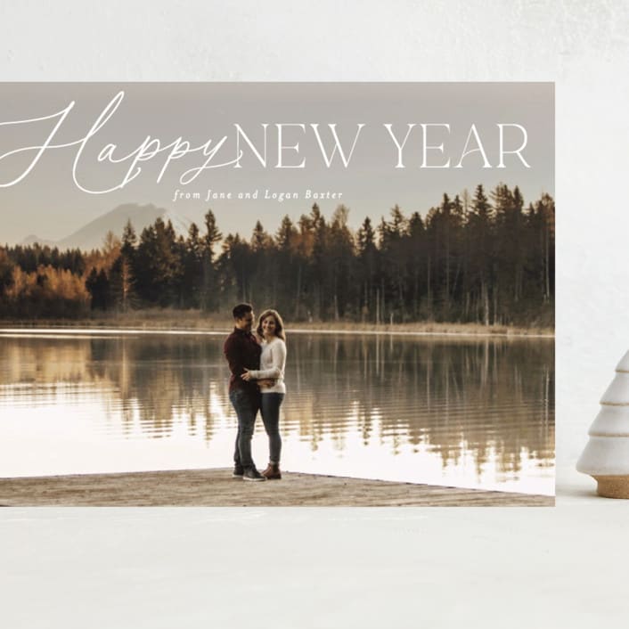 "Soft Mix" - Holiday Cards in Snow by Everett Paper Goods - Front