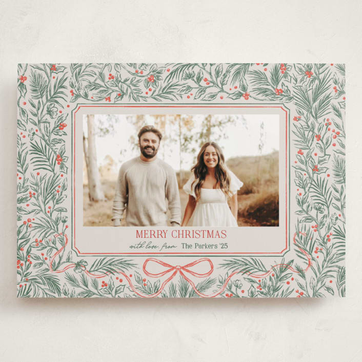 "Merry Botanical" - Holiday Cards in Pine by Elly - Front