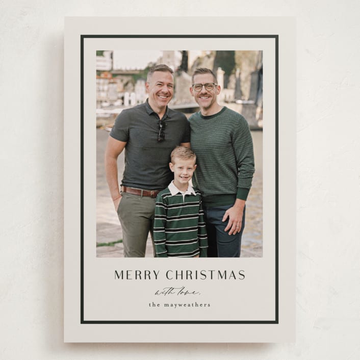 "simple border" - Holiday Cards in Ivory by Stacey Meacham - Front