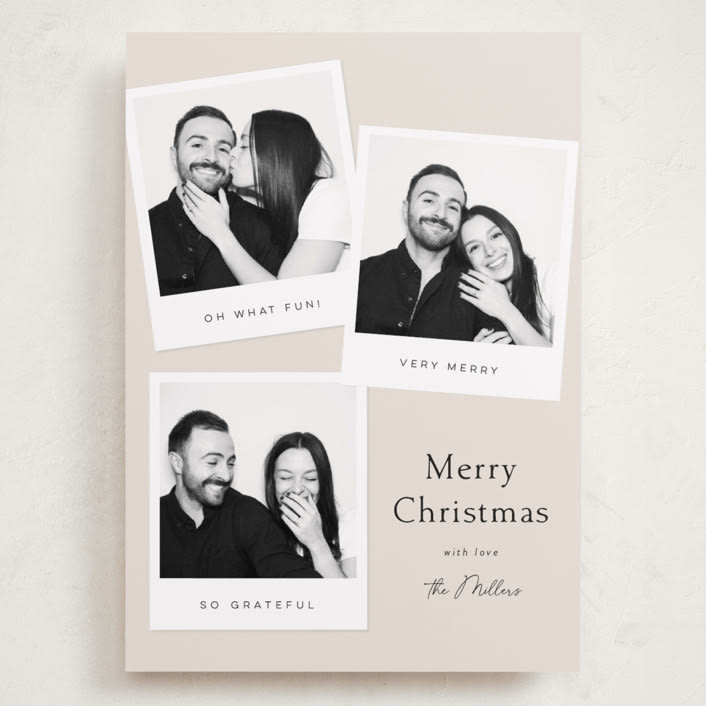 "Polaroid Christmas" - Holiday Cards in Eggnog by Stephanie Hawkes - Front