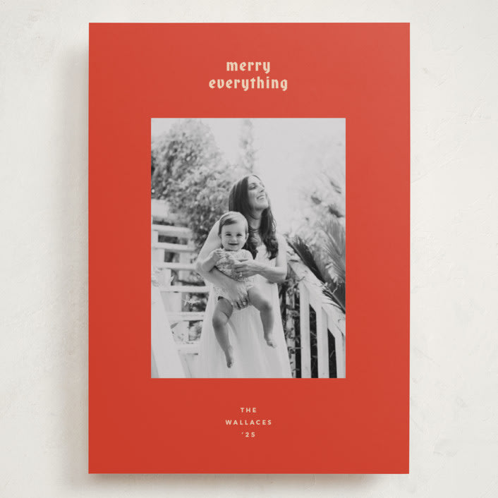 "hued mat" - Holiday Cards in Persimmon by Carrie Moradi - Front