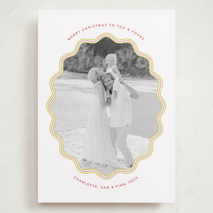 "Mirth" - Holiday Cards in Chartreuse by Alston Foster - Front
