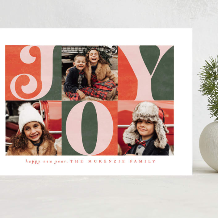 "Tripled Joy" - Holiday Cards in Gumdrop by Brooke Chandler - Front