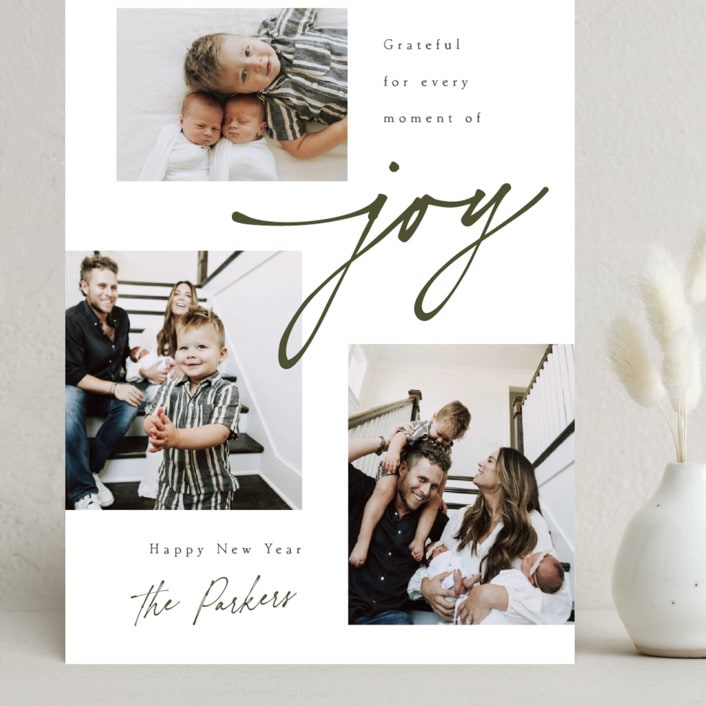 "Little Moments of Joy" - Holiday Cards in Snow by Robert and Stella - Front