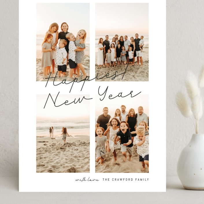 "Postcard Greetings" - Holiday Cards in Ink by Blustery August - Front
