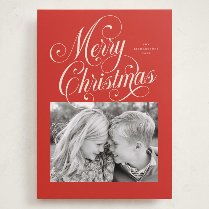 "Peppermint Twist" - Holiday Cards in Candy Apple by Jessica Williams - Front