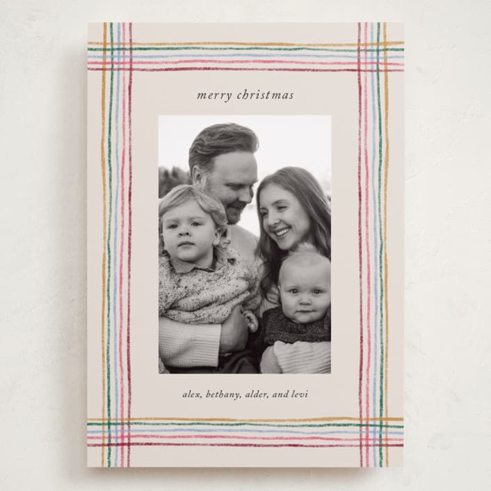 "Merry Little Lines" - Holiday Cards in Gumdrop by Kercia Jane - Front