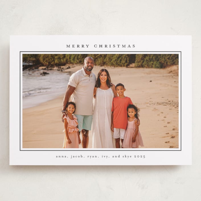 "Minimalist Frame" - Holiday Cards in Snow by Nicole Walsh - Front