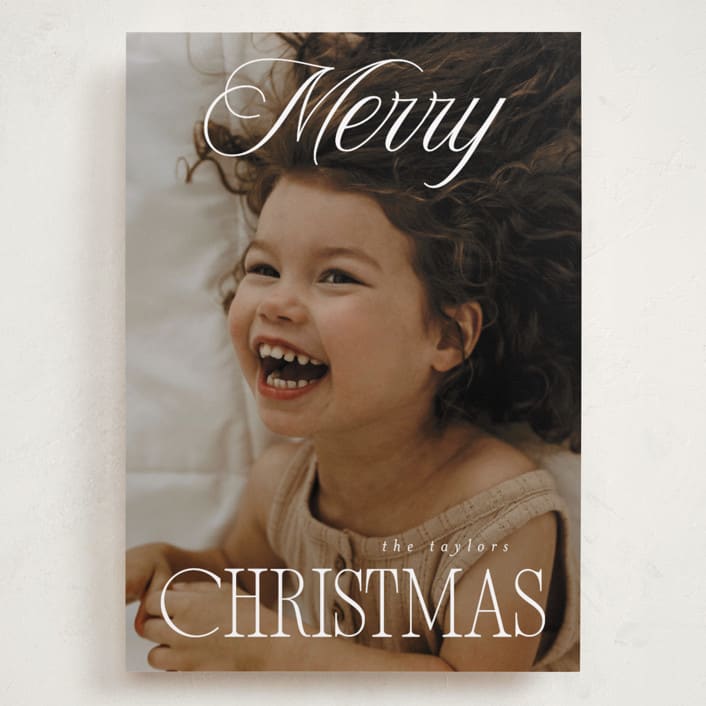 "Beautiful Christmas" - Holiday Cards in Snowflake by Julie Ley - Front