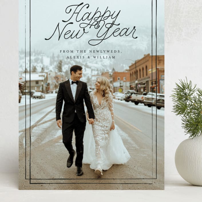 "A Classic Christmas" - Holiday Cards in Ink by Anna Elder - Front