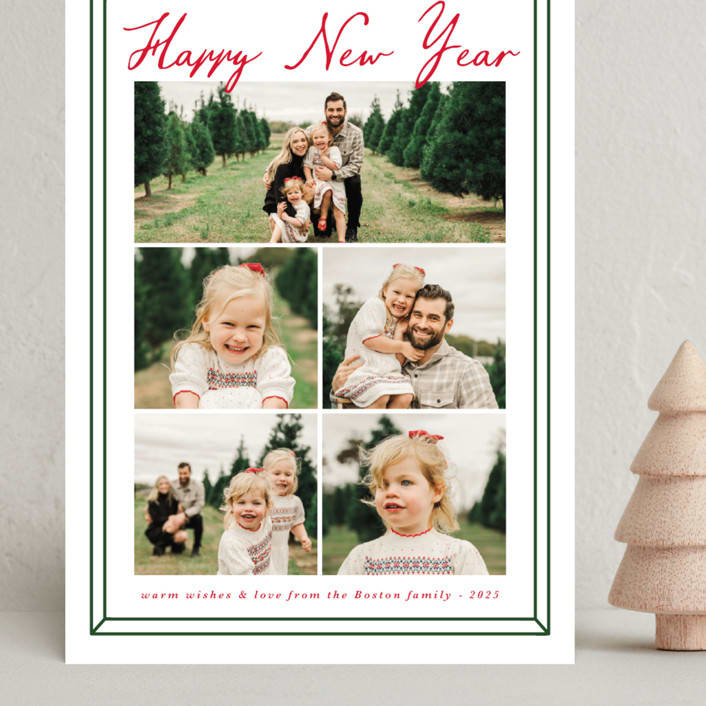"classic multi frame" - Holiday Cards in Pine by Kanika Mathur - Front
