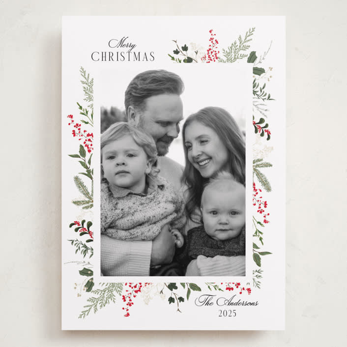 "Always Merry" - Holiday Cards in Candy Cane by Susan Moyal - Front