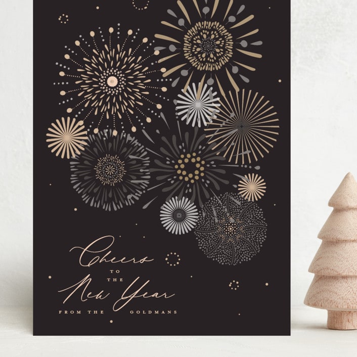 "fancy fireworks" - Holiday Cards in Midnight by Kamala Nahas - Front