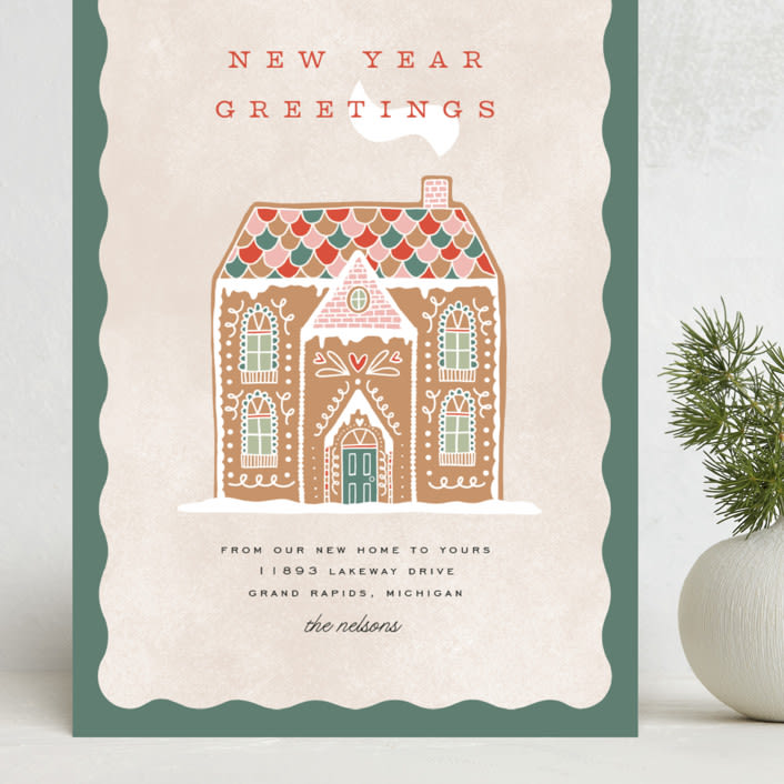 "Holiday Greetings" - Holiday Cards in Pine by Pixel and Hank - Front