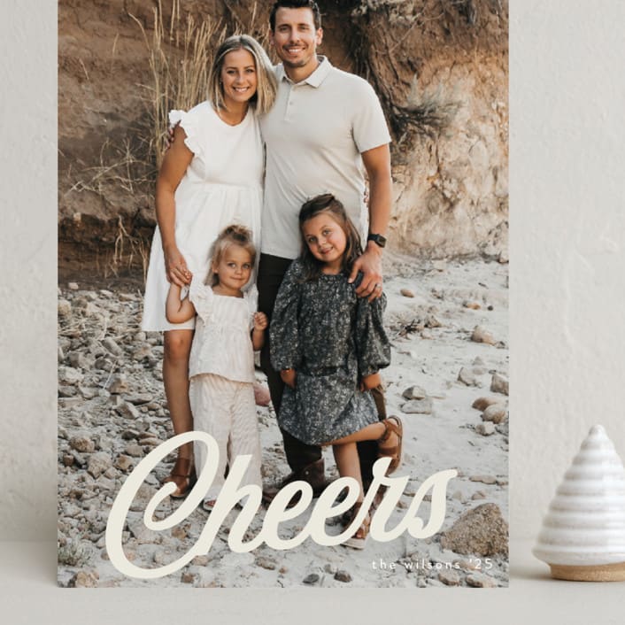 "vintage script" - Holiday Cards in Snowflakes by Morgan Kendall - Front