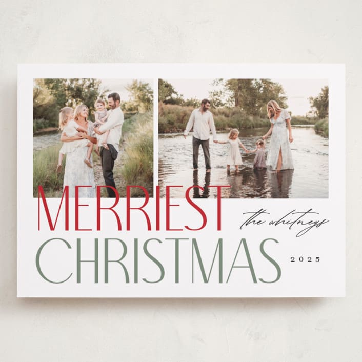 "Merry Stack" - Holiday Cards in Winter by Makewells - Front