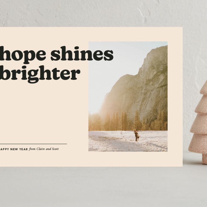 "headline" - Holiday Cards in Champagne by Annie Clark - Front