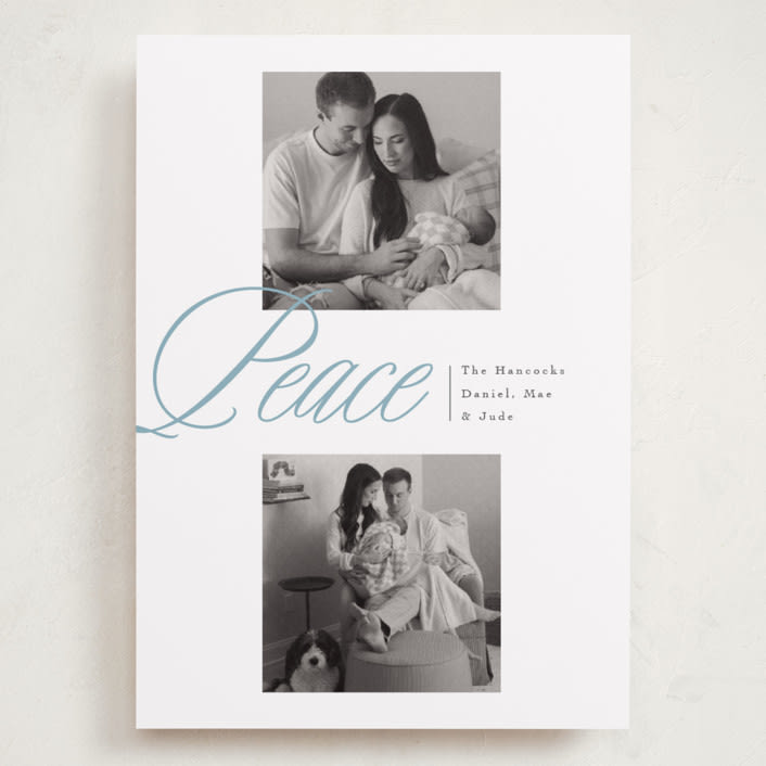 "Quiet Overlap" - Holiday Cards in Celestial by Susan Zinader - Front
