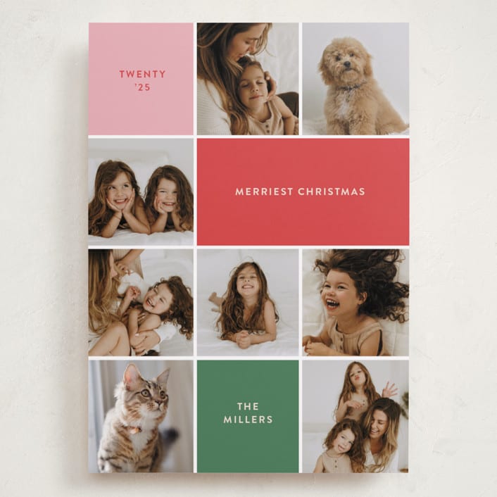 "Festive Collage" - Holiday Cards in Peppermint by Olivia Williams - Front