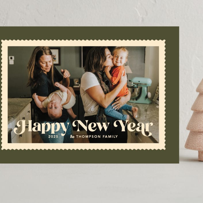 "Posted" - Holiday Cards in Pine by Robert and Stella - Front