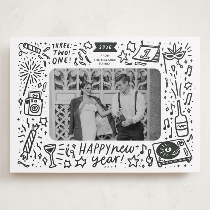 "Three! Two! One!" - Holiday Cards in Metal by Abbigail Lim - Front