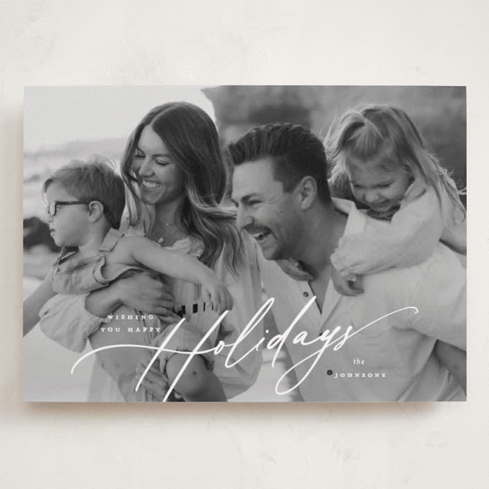 "Elegant Holiday" - Holiday Cards in Snow by Carolyn Nicks - Front