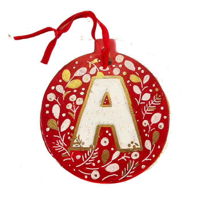 "Custom Letter Ceramic Ornament" - Ornaments in multicolorassorted-colors by AlisonJerry