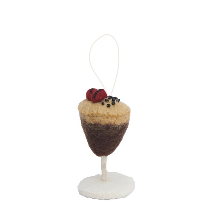 "Felt Cocktail Ornaments-Espresso Martini" - Ornaments in brown by Global Goods Partners