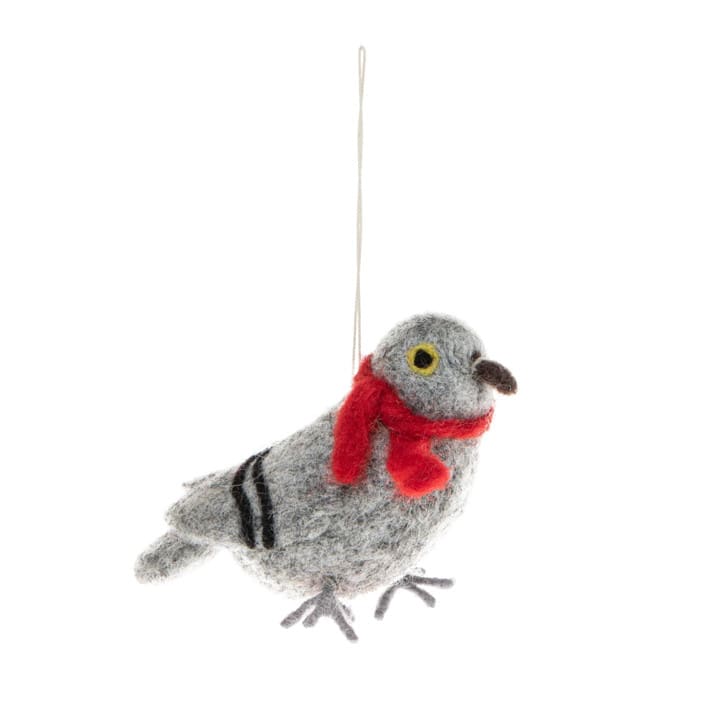 "Pigeon Ornament" - Ornaments in gray by Global Goods Partners