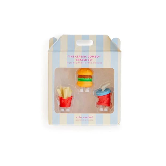 "Classic Fast Food Combo Erasers - Set of 3" - Party Favors in multicolorassorted-colors by Jollity and Co