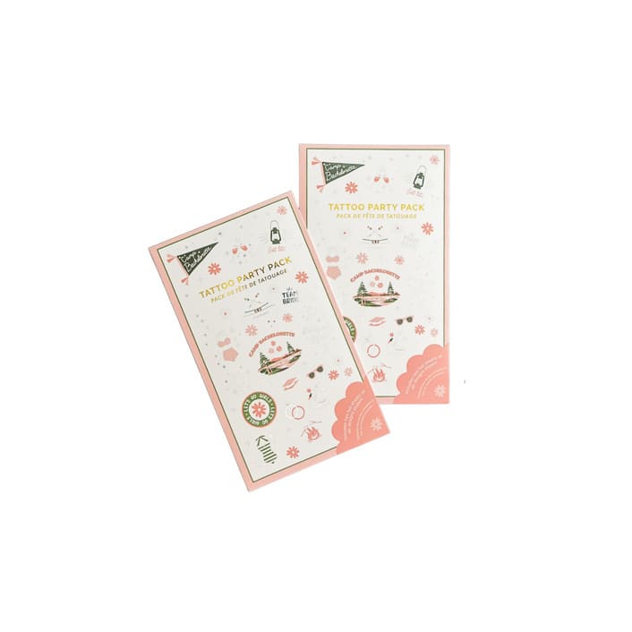 "Camp Bachelorette  Party Pack Tattoo Sheets - Party Pack of 20" - Party Favors in multicolor by Jollity and Co