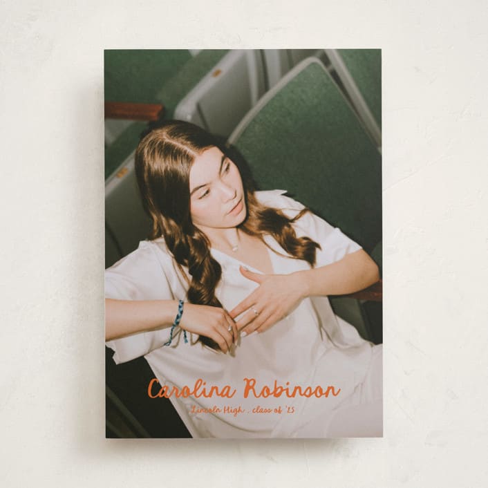 "The Edge" - Graduation Announcements in Mango by Gwen Bedat - Front
